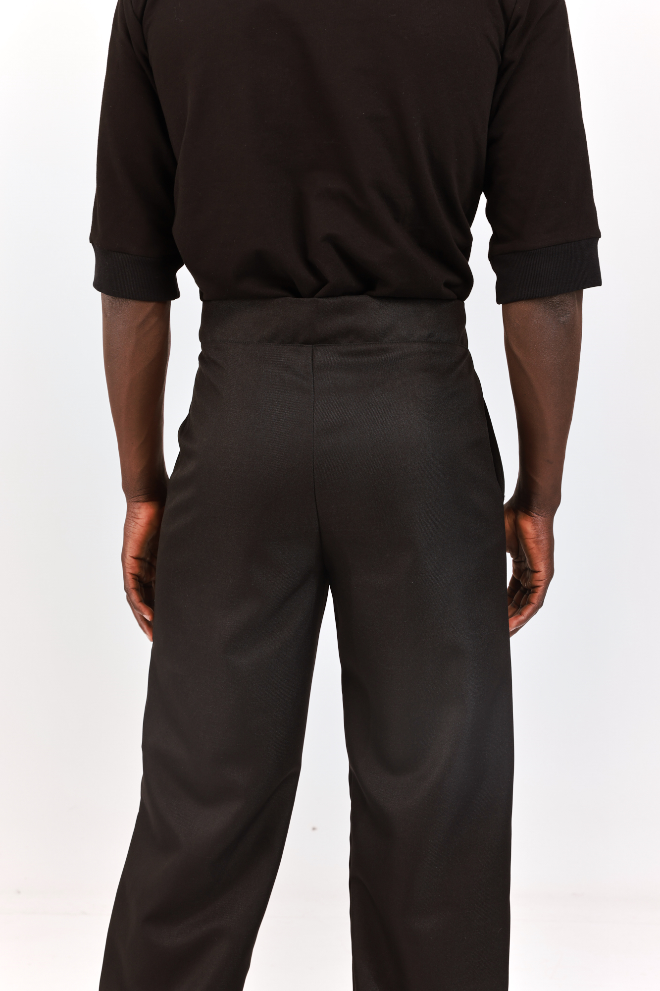 Men trousers tailored and loose black
